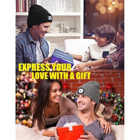 Unisex LED Beanie with Light, USB Rechargeable Hands Free LED Headlamp Hat - Picture 6 of 6